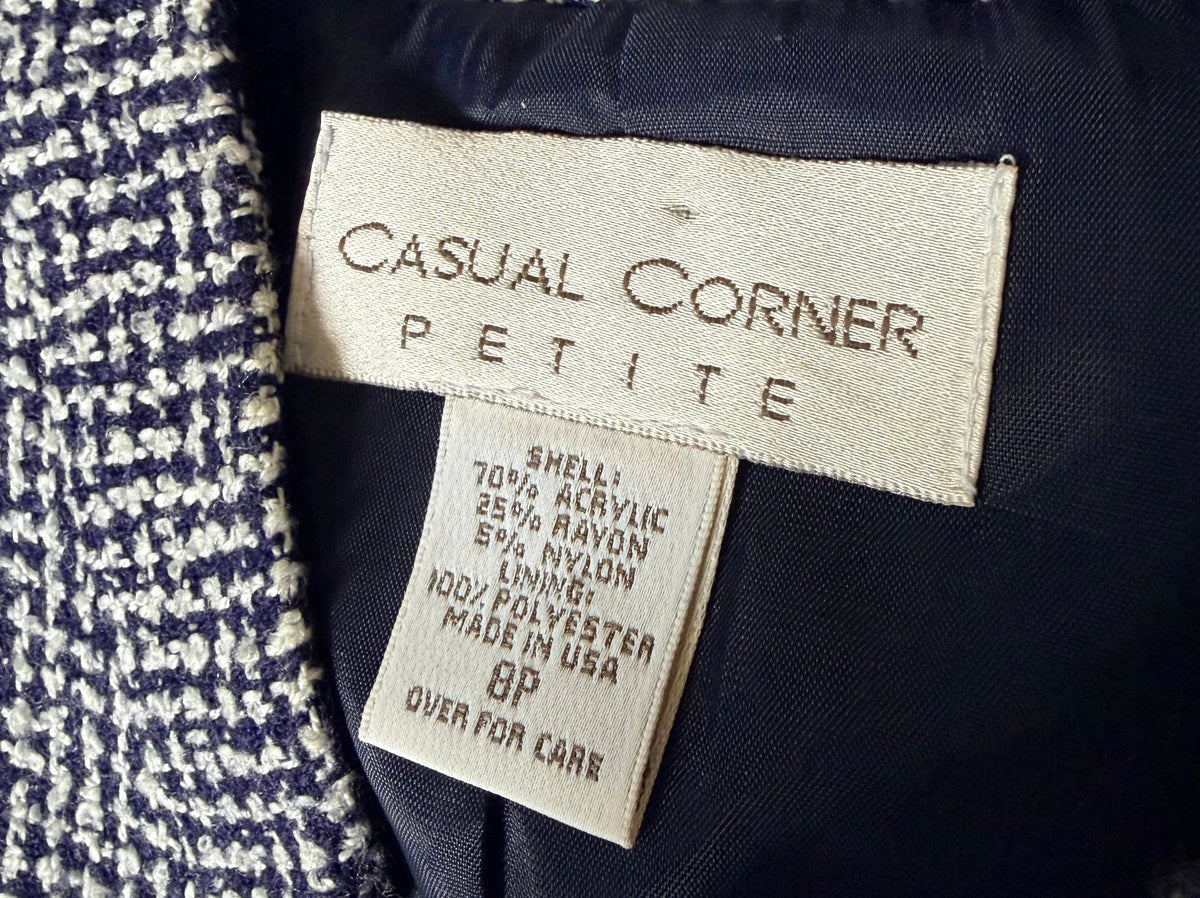 Vintage Navy + Cream Textured Jacket