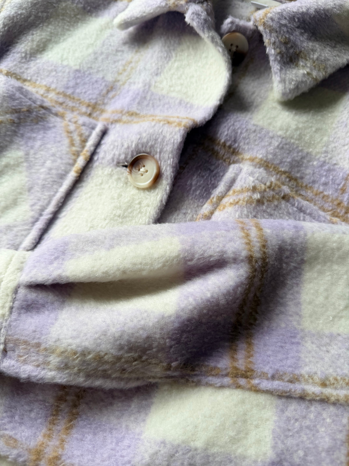 Lavender Plaid Cropped Jacket