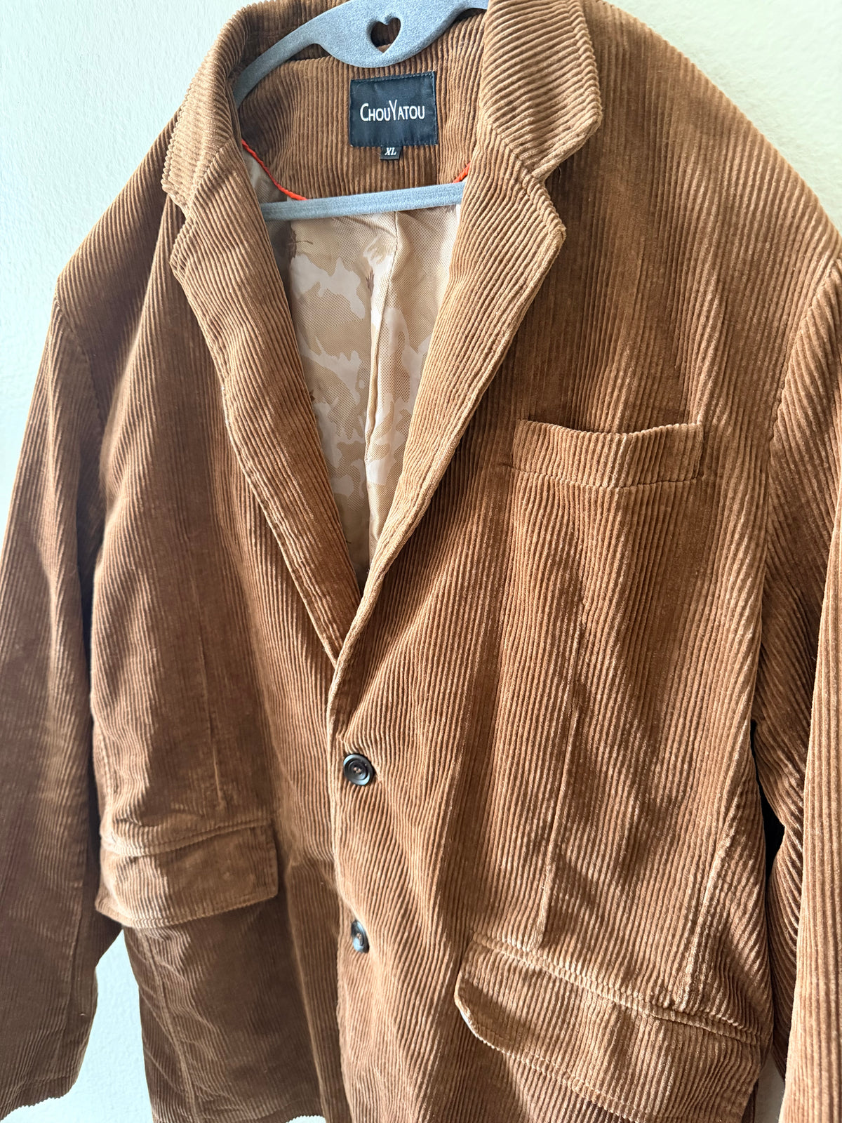 Brown Corduroy Oversized Blazer