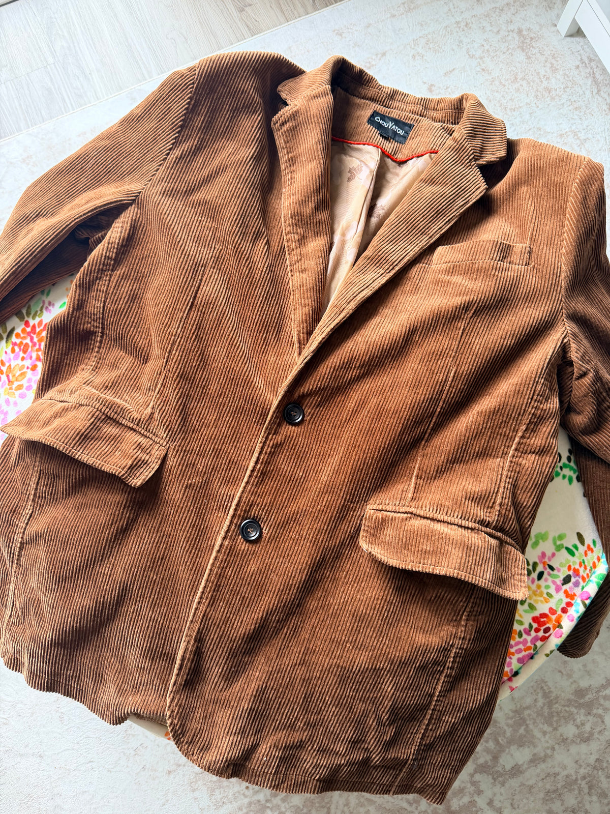 Brown Corduroy Oversized Blazer
