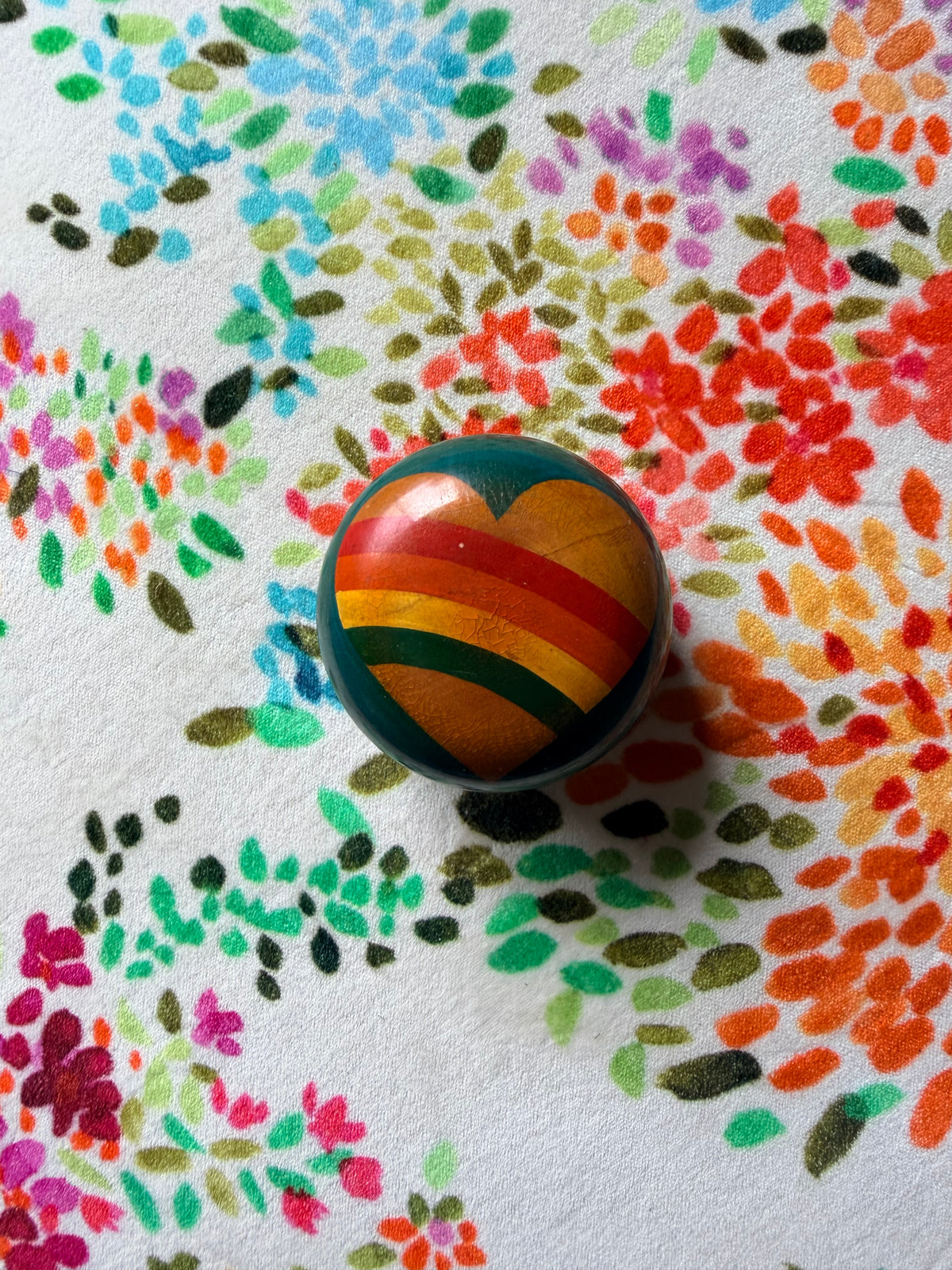 Retro Rainbow Heart Trinket Box
