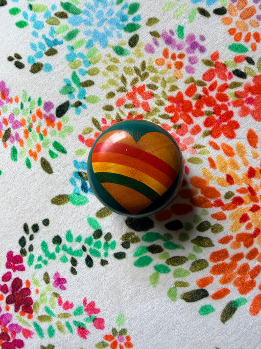 Retro Rainbow Heart Trinket Box