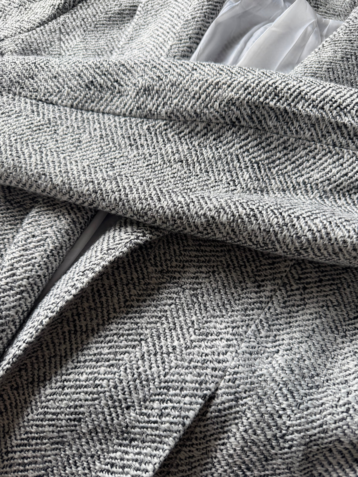 Oversized Herringbone Blazer Coat