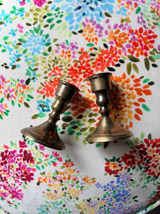 Sunday Brass Candlestick Pair