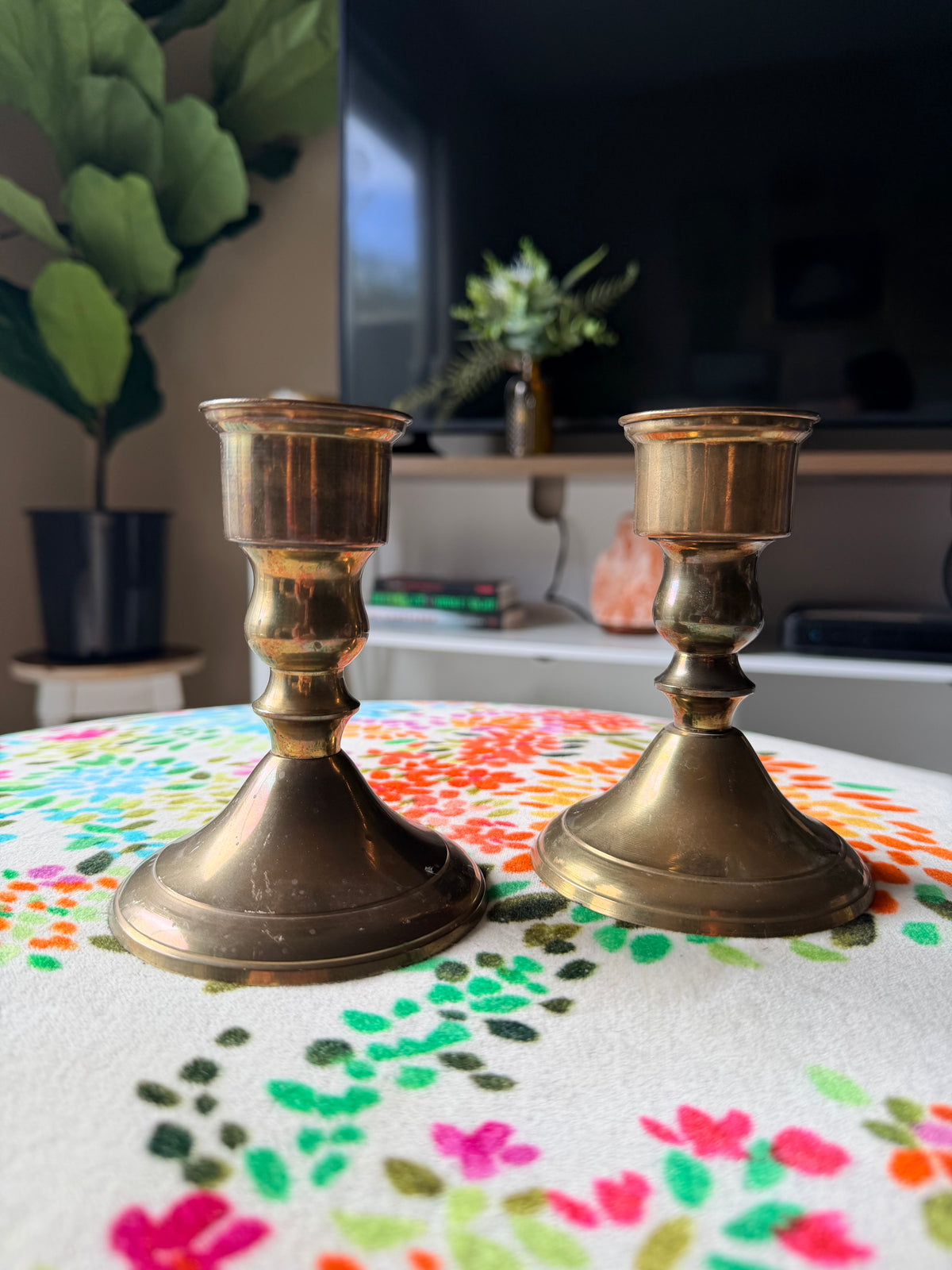 Sunday Brass Candlestick Pair