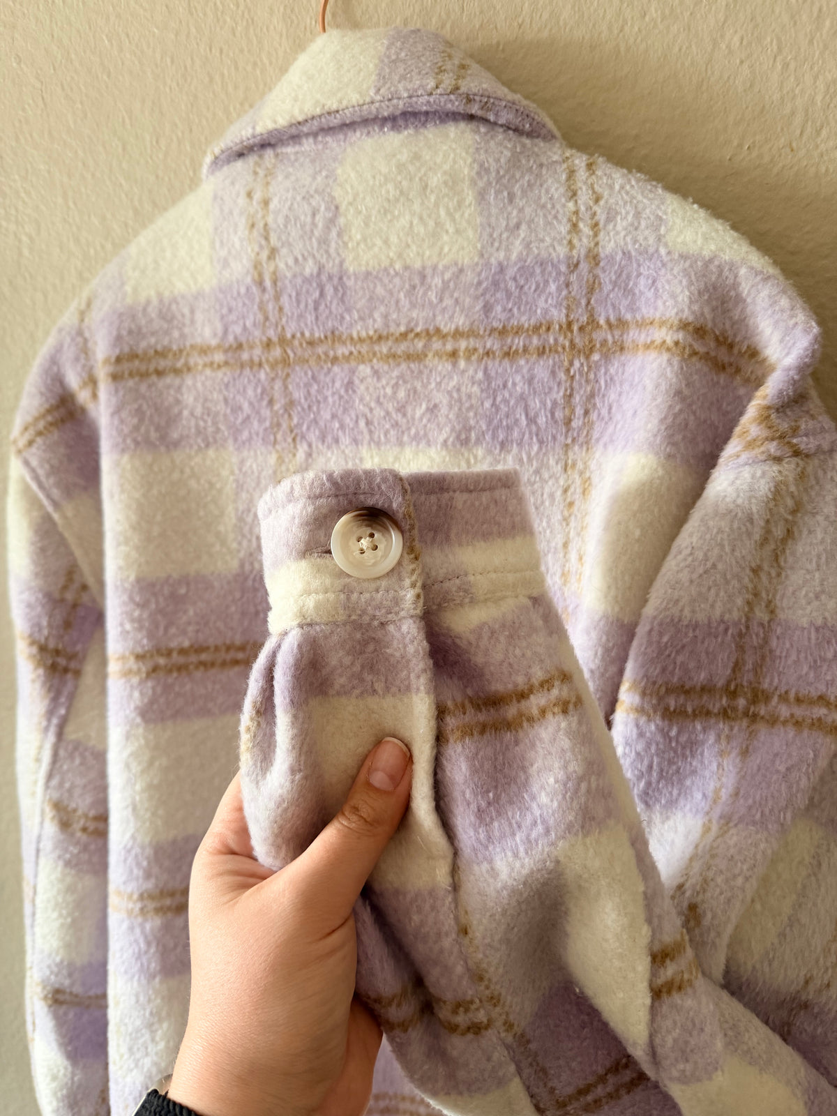 Lavender Plaid Cropped Jacket