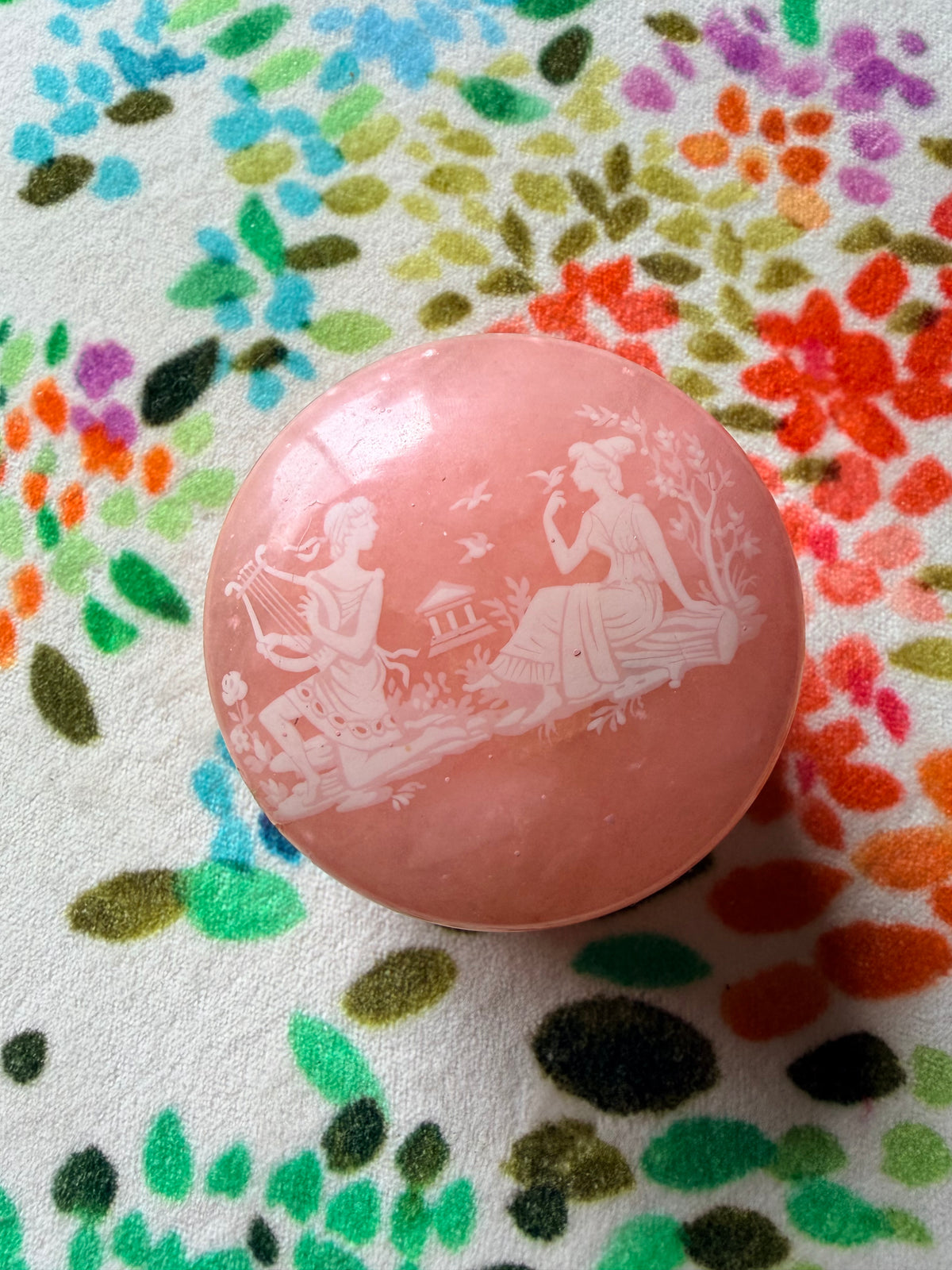 Pink Cameo Trinket Box