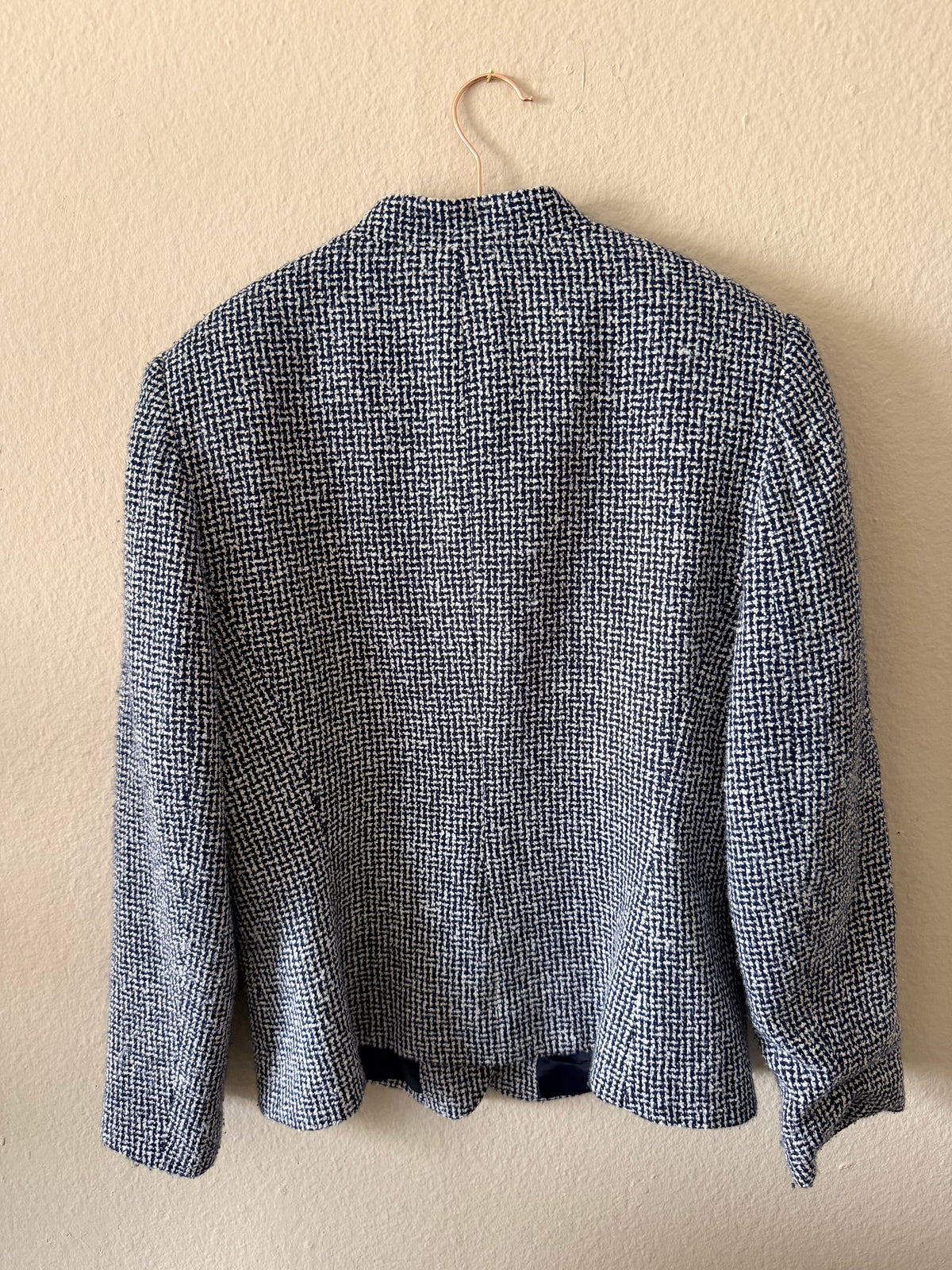 Vintage Navy + Cream Textured Jacket