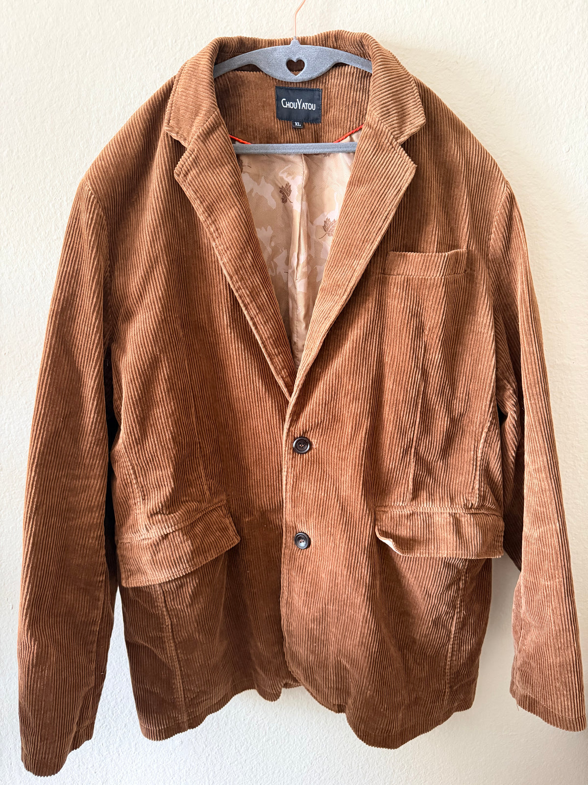 Brown Corduroy Oversized Blazer