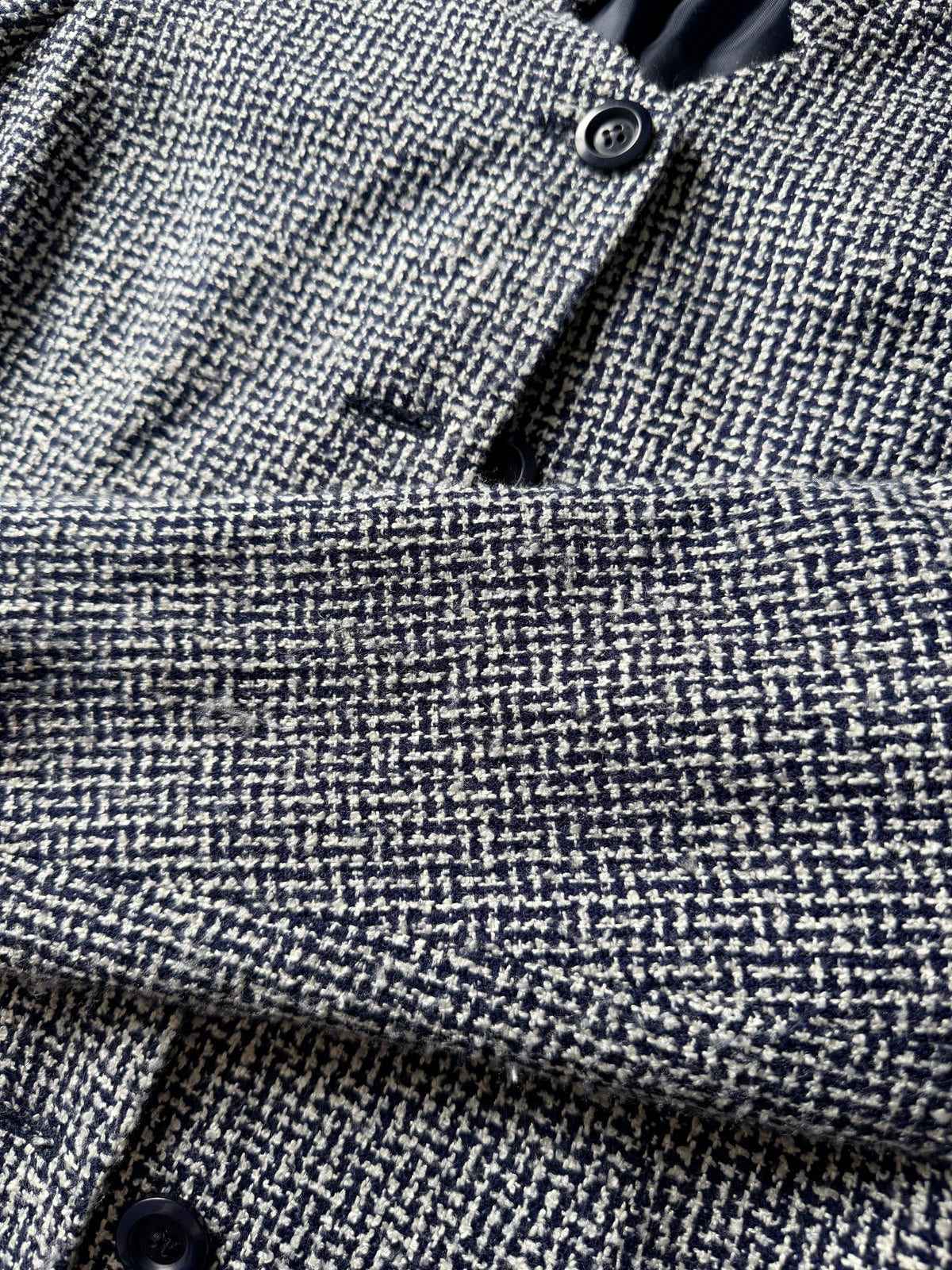 Vintage Navy + Cream Textured Jacket