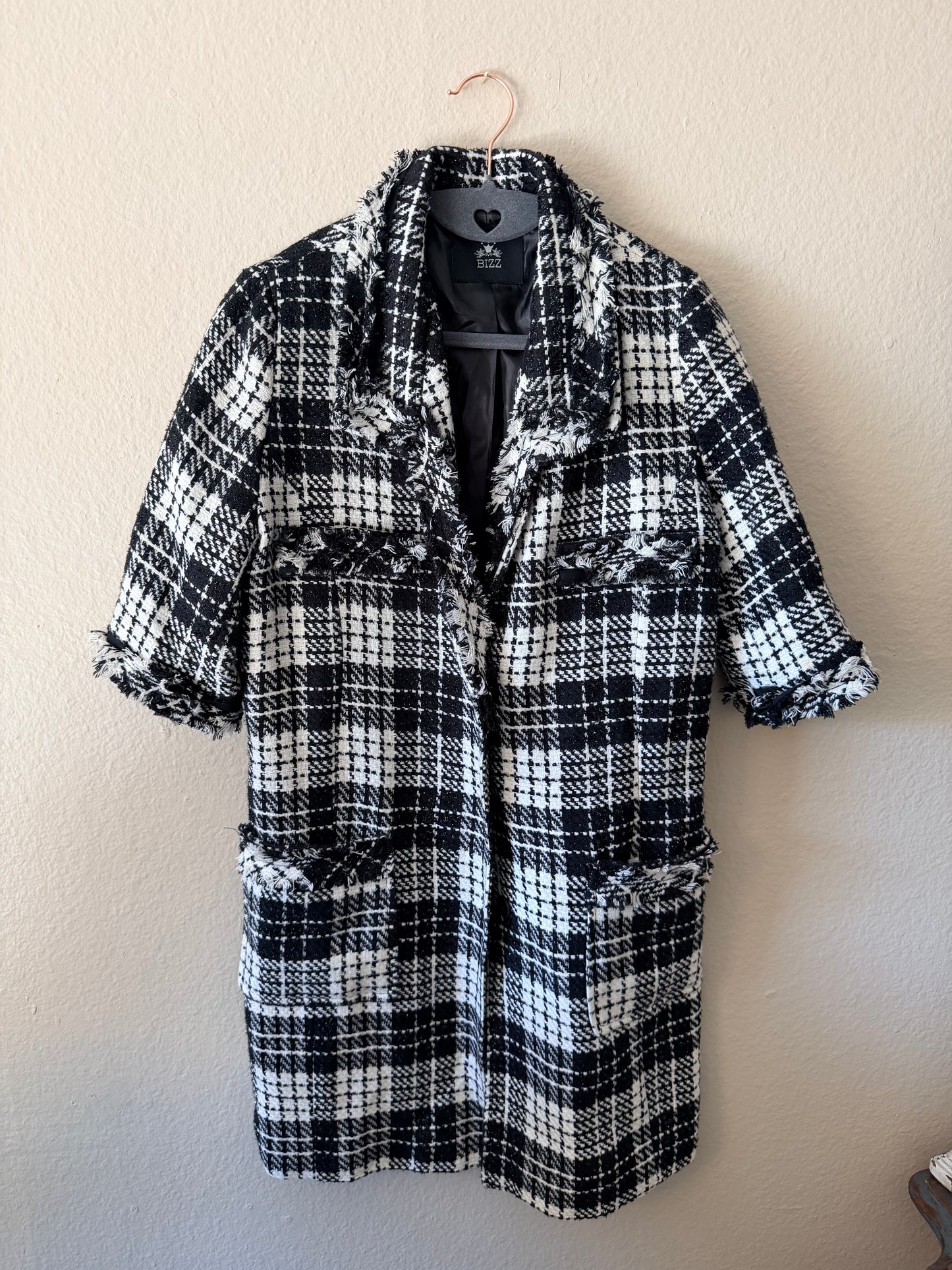 Checked Out Coat Dress