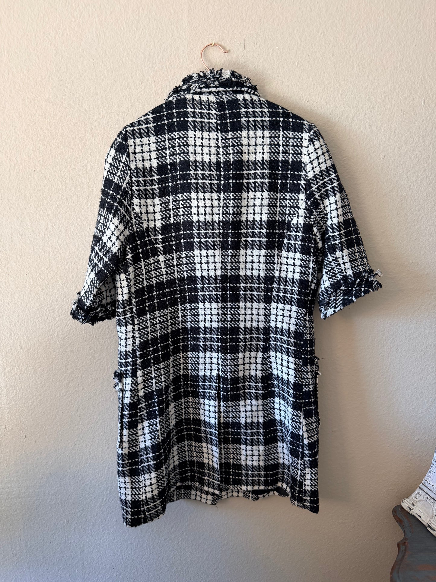 Checked Out Coat Dress