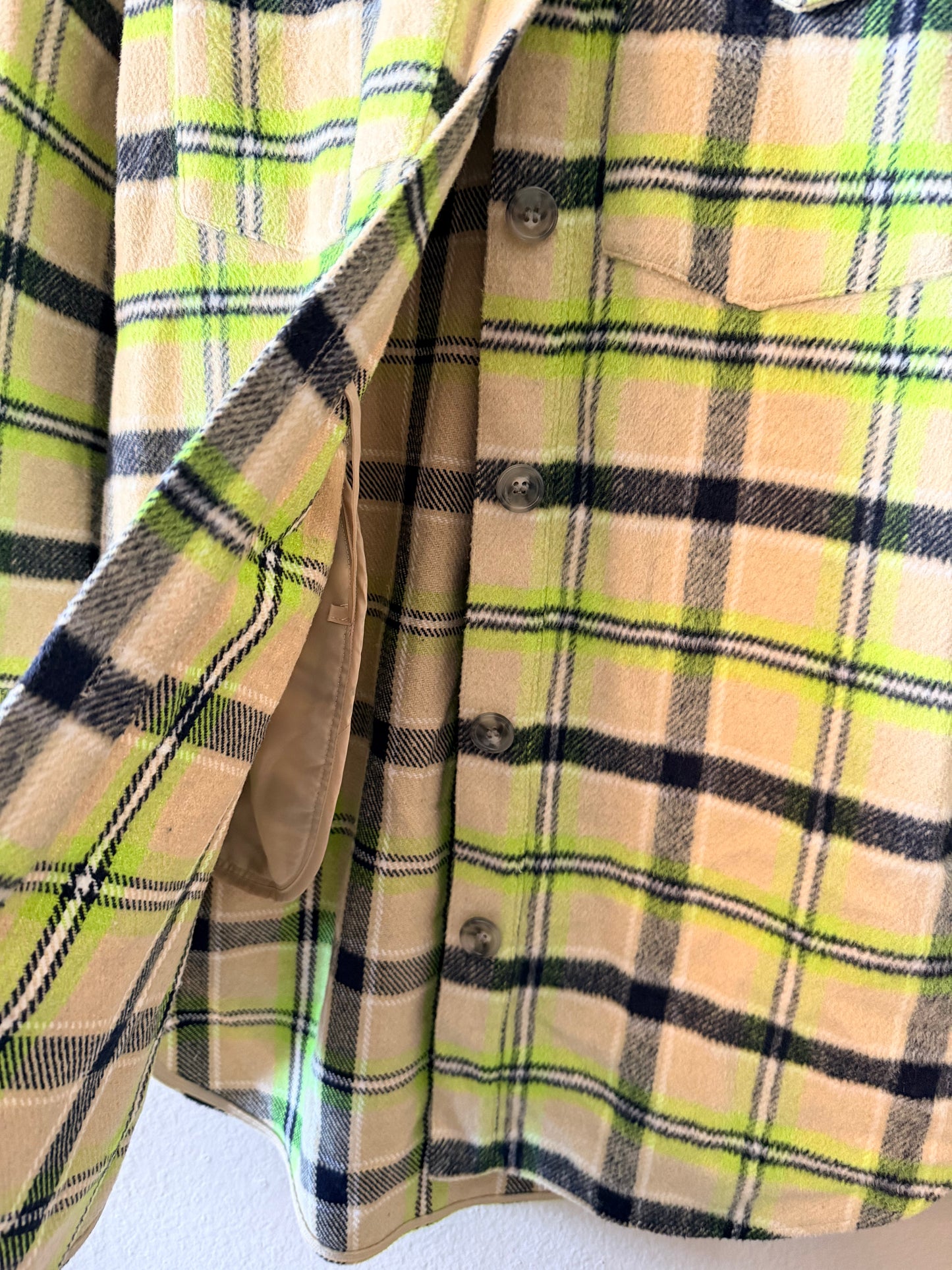 Lime Check Shirt Jacket