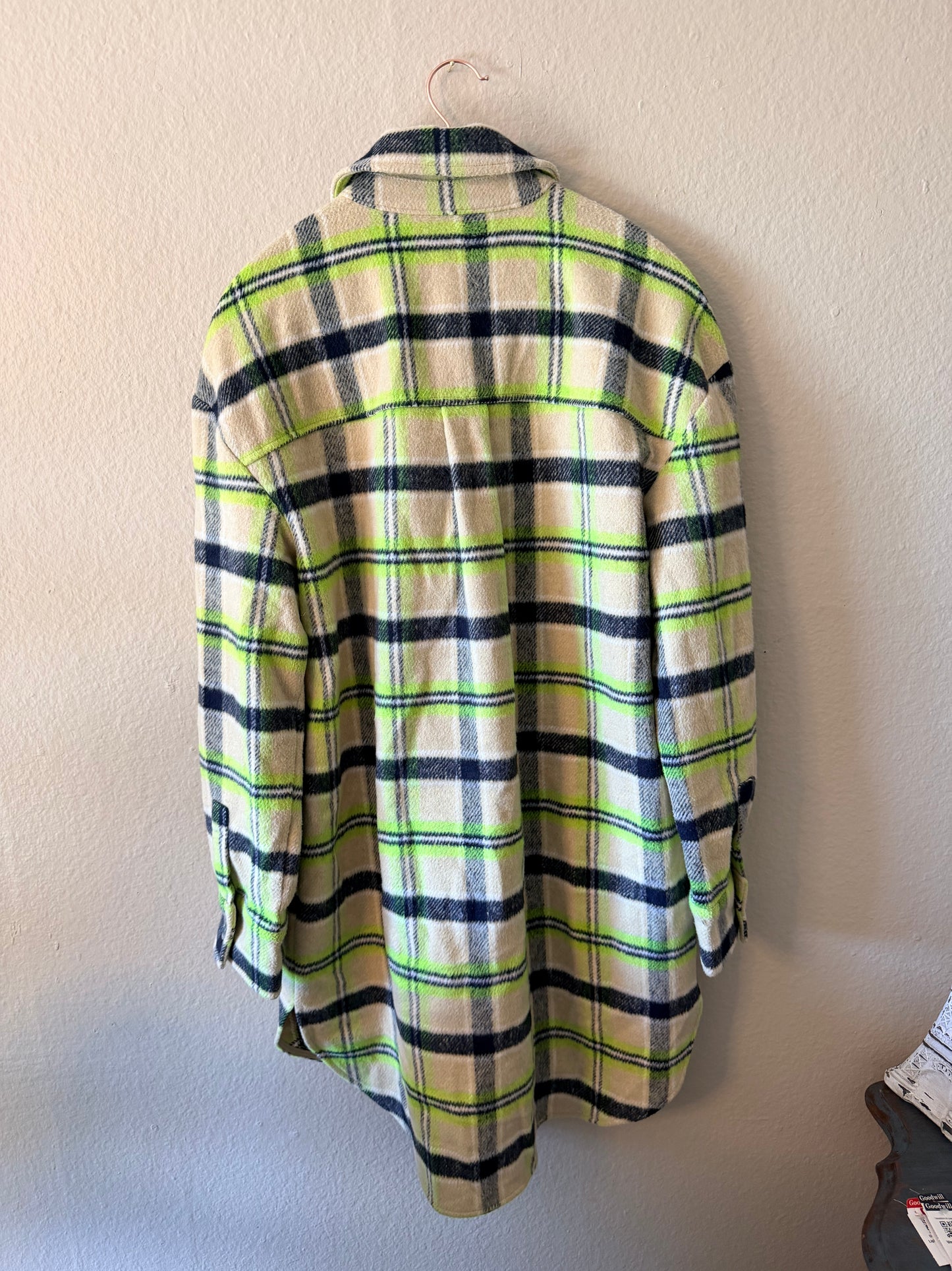 Lime Check Shirt Jacket
